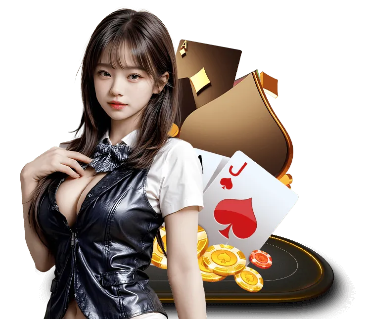 Hình ảnh bàn Baccarat trực tuyến với các lá bài và chip cược